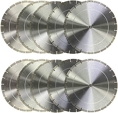 (10 Pack) 14 inch Dry or Wet Cutting General Purpose Segmented High Speed Diamond Saw Blades for Concrete Stone Brick Masonry (14" - 10 pcs)