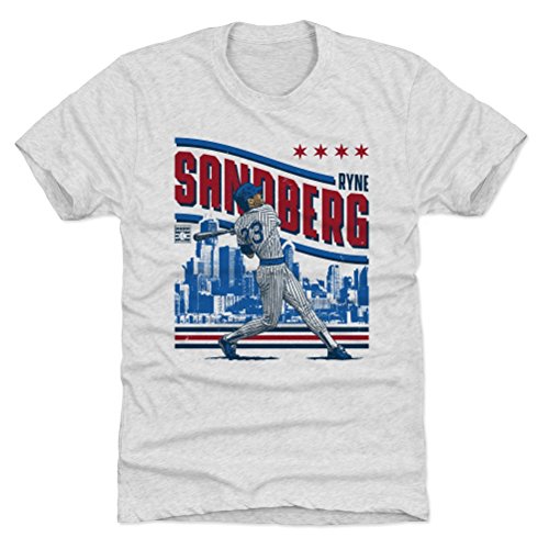 500 LEVEL Ryne Sandberg T-Shirt (Premium Mens T-Shirt X-Large Tri Ash) - Ryne Sandberg Skyline B