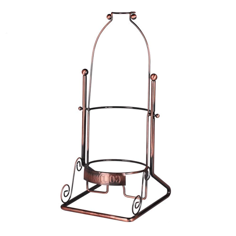 Genérico estantería de vinoEstante 3L Botella Independiente Encimera Estante de Metal Soportes de Almacenamiento de Mesa Soportes Bronce para Cocina Despensa Bodega (Color: Bronce Tamaño: 1 Botellas)
