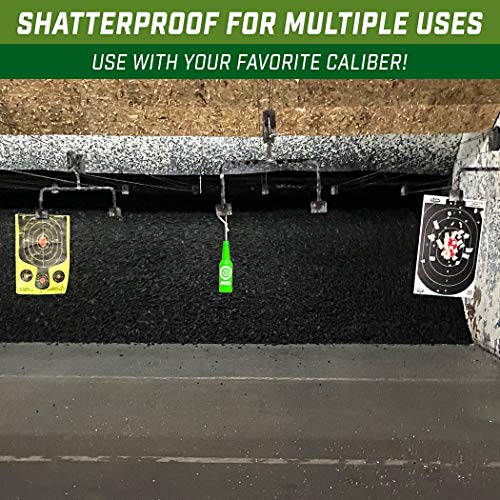 GoSports Outdoors Blast Bottles – 6 Pack Shatterproof Bottle Shooting Targets with Rope for Firearm Target Practice, Great for Indoor & Outdoor Gun Ranges, neon