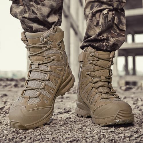 Image of Winter Snow Boots Waterproof Military Training Anti Slip Warm Boots Thickened Cotton Walking Ankle Boots For Man