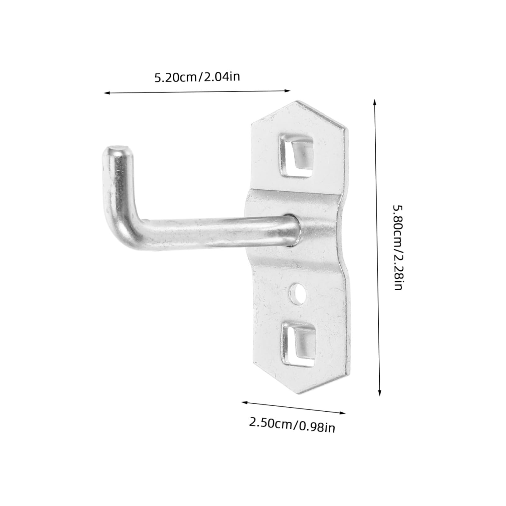 KONTONTY 10pcs Peg Board Hook Wall Hanging Kit Hook Lock Metal Pegboard Hooks Peg Board Accessories Tool Hooks for Garage Wall Hooks for Pegboard Heavy Duty Pegboard Hooks Steel Silver