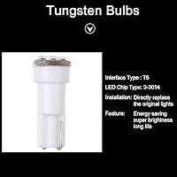Vista 2 de cciyu 20 unidades de bombillas LED indicadoras de salpicadero T5 17 74 73 3-3014SMD (blancas)