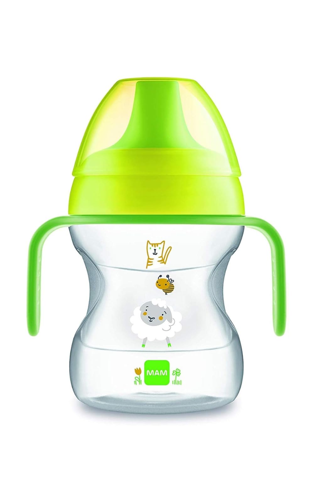 MAM Tazza Learn To Drink Cup con Manici Removibili e Beccuccio, 6+ Mesi, 190 ml, Neutro