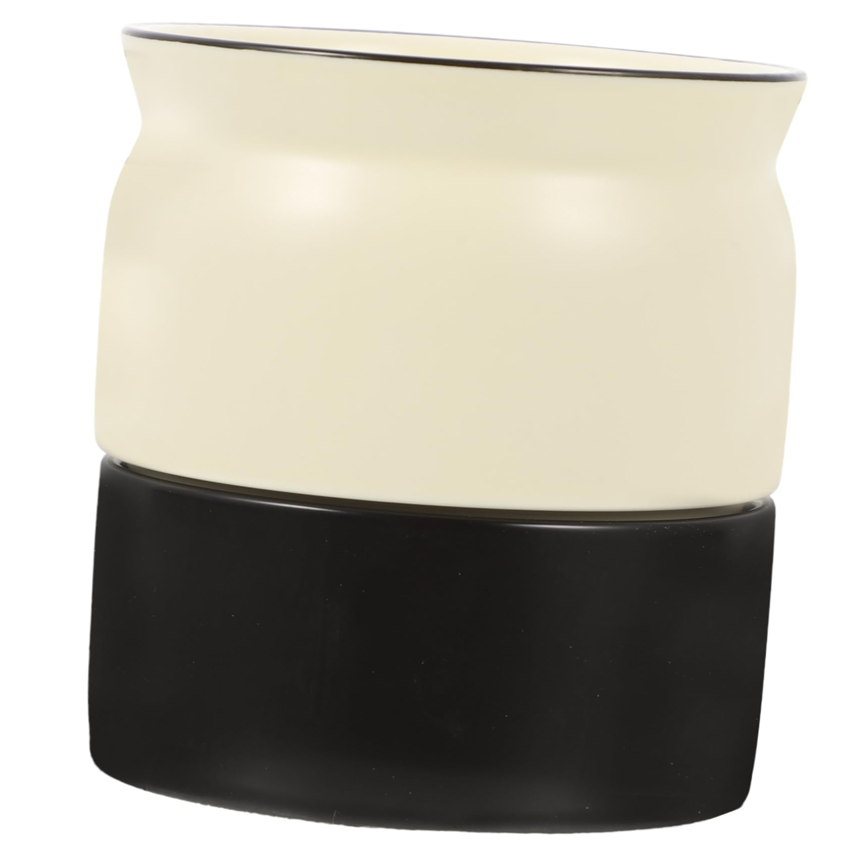 Cubo para Cubiertos de Cerámica Estilo Nórdico Blanco y Negro