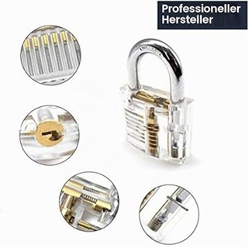 Leistungsstarke Lockpicking-Set Enthält alle benötigten Werkzeuge Geeignet für Schlosser-Anfänger und Schlosser-Liebhaber Silber