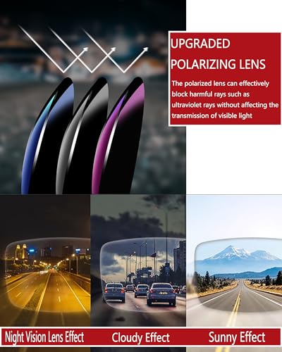 Onrtry Polarized Clip-On Flip Up Sunglasses Over Prescription Glasses for Women Men Metal Clip Rimless Sun Glasses3