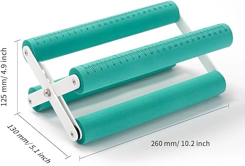 Miniatura 2 de PYD Life Soporte de cuna para vasos para manualidades, aplicación de vinilo, color verde menta con medidas de espuma, 3 anchos ajustables para