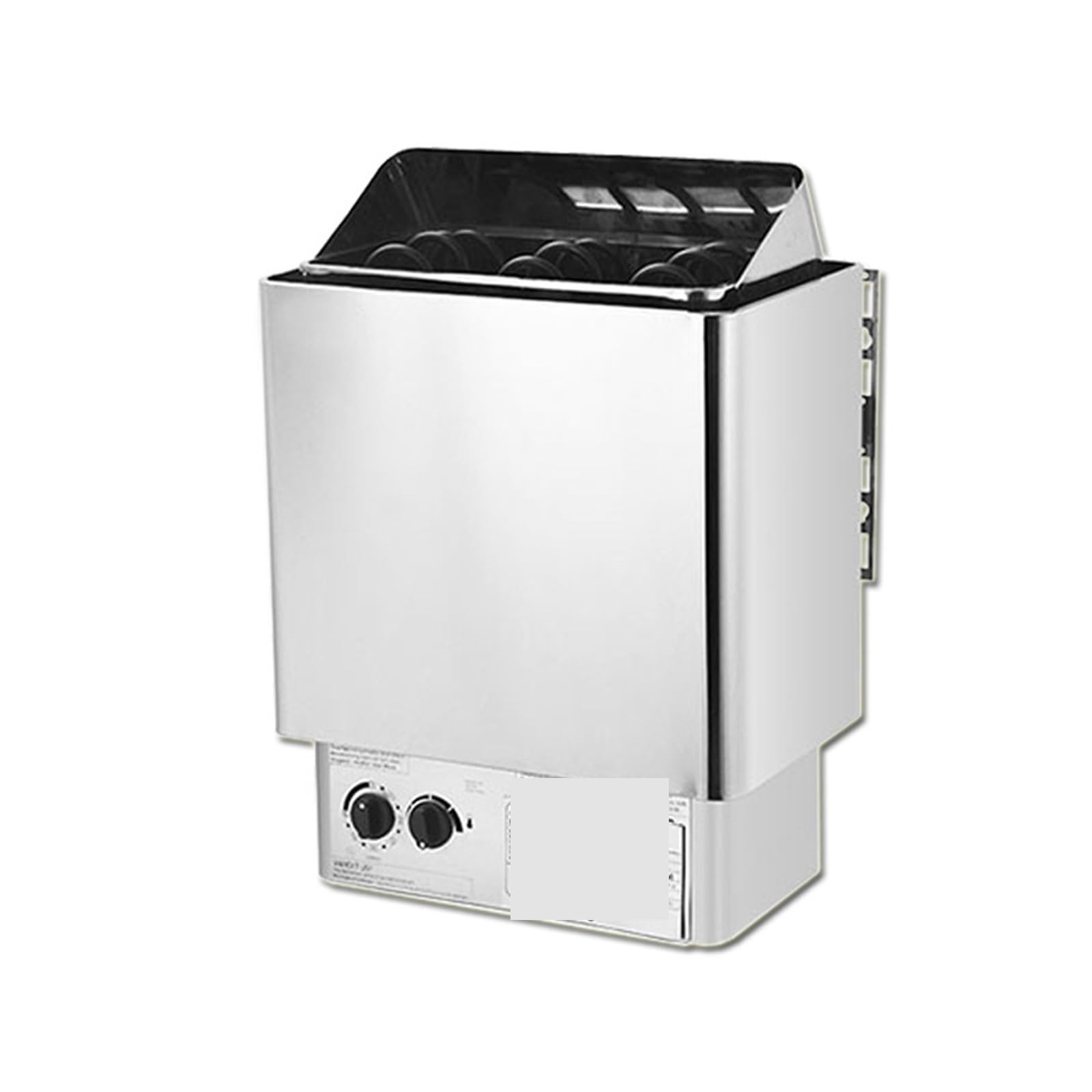 Heimsauna, Schwitzsaunaofen mit interner Steuerung und externer, Trockendampfofen, gewerblicher Haushalt, kleine Trockendampfmaschine aus Edelstahl Sanfter Dampf(Knob,6W)