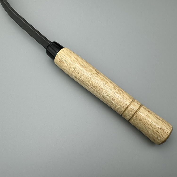 Zappa Giapponese A Mano FINPAN - Falce Per Diserbo, Lama In Acciaio Giapponese, Manico Legno, Ideale Per Orto E Giardino