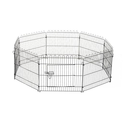 PawHut Parque Perros Jaula Plegable Mascotas Cerca Entrenamiento Cachorros 8 Vallas (71x61cm)