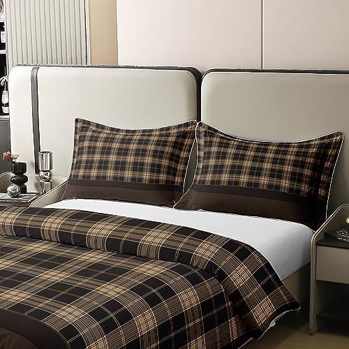 Housse de couette confortable et résistante au design géométrique pour lit de ferme