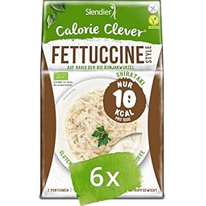 Slendier biologische konjac-noedels, Fettuccine-stijl, caloriearm, shirataki, glutenvrij 6 x 250 g