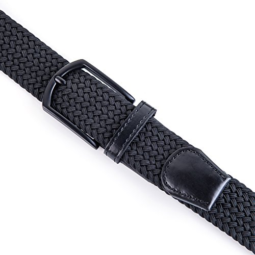 Image of 2pcs Men's Stretch Woven 1.3 inch Wide Elastic Braided Belts