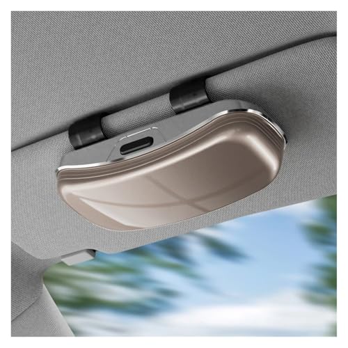 Porte-lunettes pare-soleil auto marron : finis les verres rayés et cartes perdues