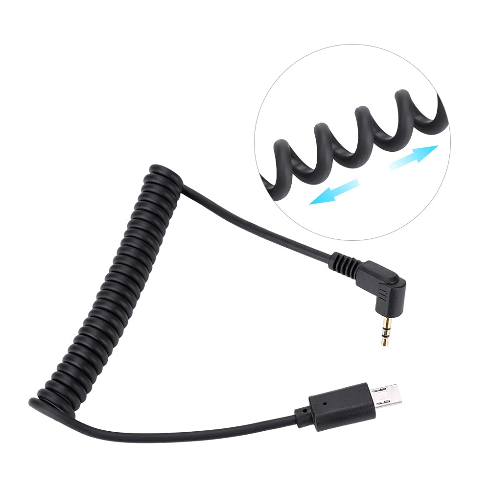 VBESTLIFE RM-VPR1 3,5 mm/2,5 mm S2 kabel zwalniający migawkę do RX1/RX10/RX100/A7S/A7R/A7/A7II/A7III/A9/A58/77M2/99M2/A3500/A5000/A5100/A60000/A60000. /A6300 0/A6500, czarny (2,5