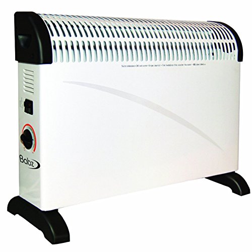 Convector de calor de Babz, de 2kW 2000 W de potencia, con termostato, en color blanco