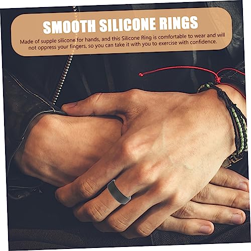 Anillos de silicona para hombres 10 piezas miniatura 4