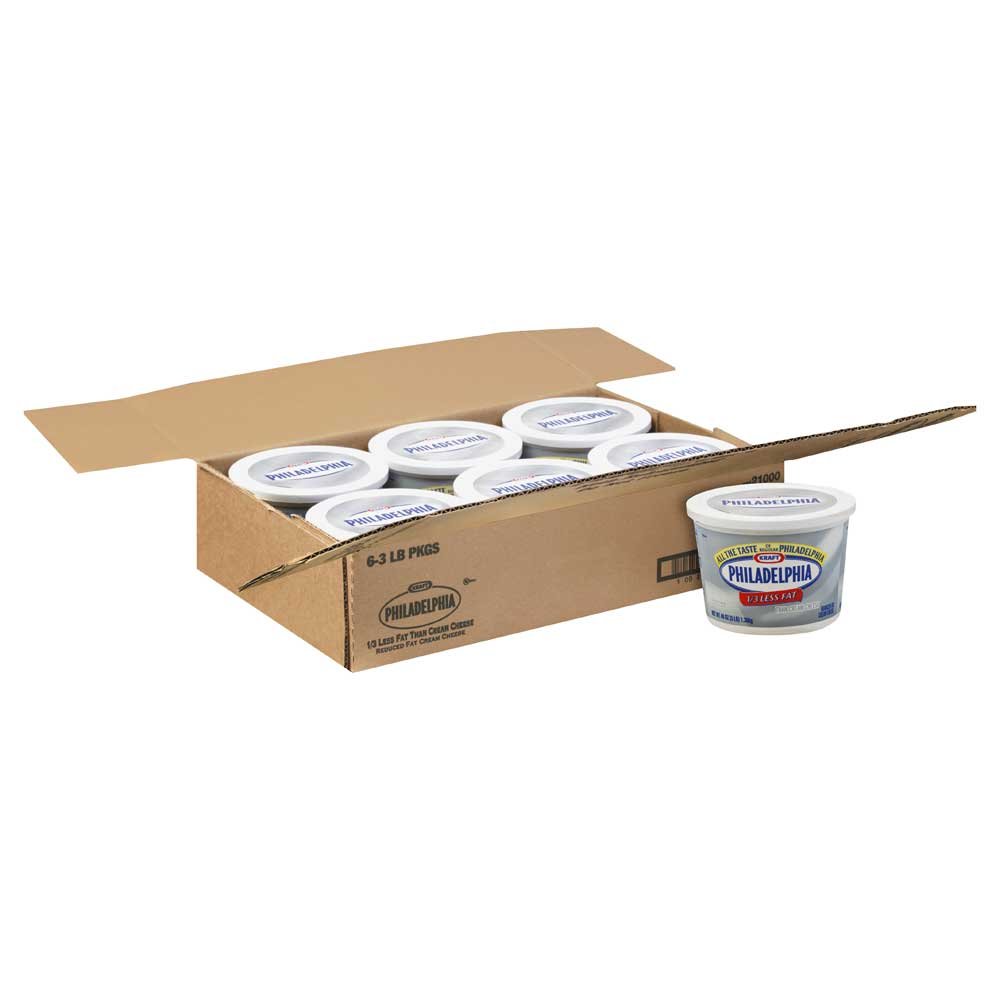 Kraft Philadelphia Light Cream Cheese - Tub, 3 Pound -- 6 per case.