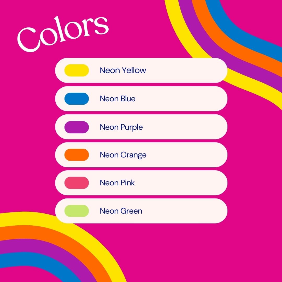 ENCO 6 Neon Food Coloring Gel Set 1.41 oz each (40 g)