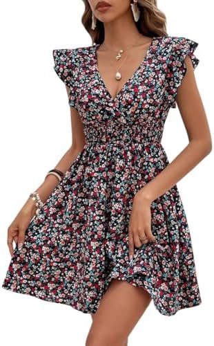 GRECIILOOKS Summer Dresses for Women โ Short One Piece A-Line Midi Dress | Lightweight Vacation Wear & Daily Casual Outfit