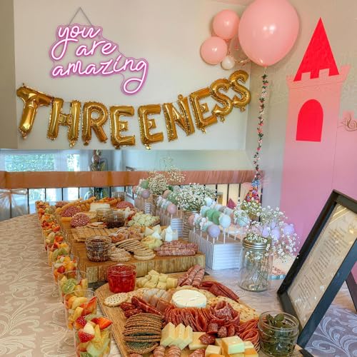 Image of You Are Amazing Neon Signs for Wall Decor Pink Usb Word Neon Lights Dimmable LED Light Up Sign for Bedroom Classroom Home Bar Man Cave Party Birthay Wedding Gifts