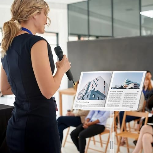 image for koretech Podium Stand, Lecterns & Podiums, Acrylic Podium, Portable Po