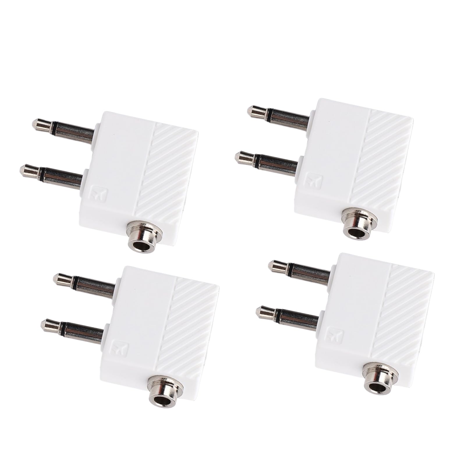 Ejoyous Adattatore per Cuffie per Aereo Convertitore per Cuffie per Compagnia Aerea in ABS Doppio Maschio da 3,5 Mm a Femmina da 3,5 Mm per i Viaggiatori Che Utilizzano Cablate per (4 pezzi)