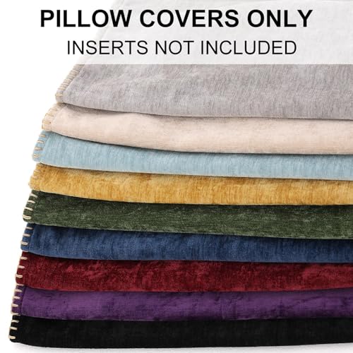 decorUhome Soft Chenille Throw Pillow Covers 26x26 Set of 2 Cream White by decorUhome - Used condition - Image 9