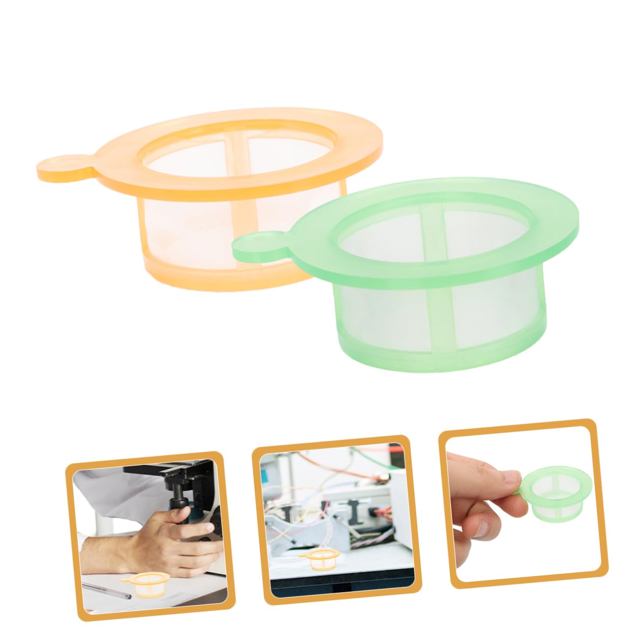 CANIGHT 2pcs Cell Strainer Mesh Sieve Laboratory Strainer Tool Small Cell Filter for Science Lab Easy to Use