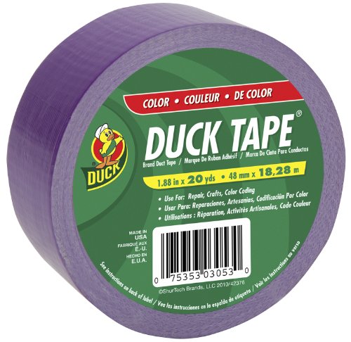 Duck Brand 646811 Purple Color Duct Tape Purple 1.88-Inch by 20 Yards Single Roll