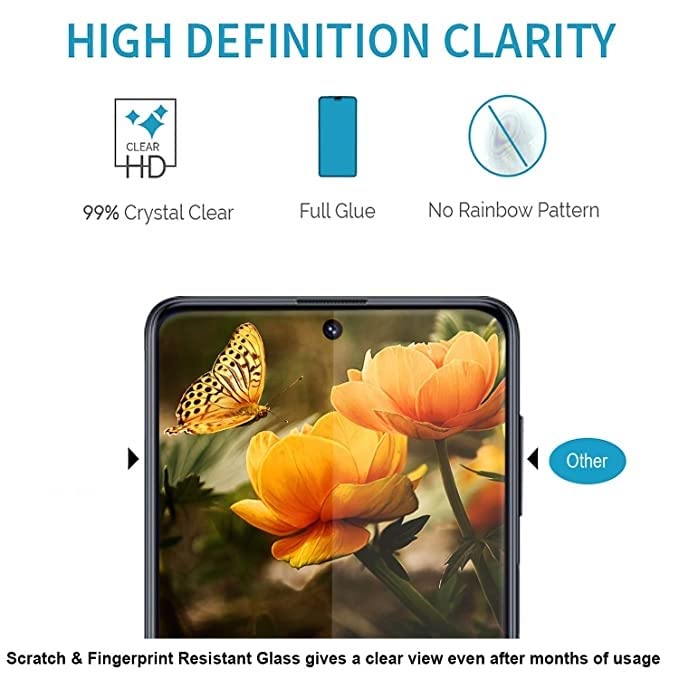 Image of Screen Protector for Samsung Galaxy A81 (Black) Tempered Glass Edge-to-Edge 6D Screen Guard With Installation Kit