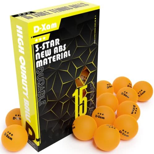 15 Pack Ping Pong Balls Orange (Size 40+) Table Tennis Ball Set | High-Performance Durable ABS Training Balls for Indoor / Outdoor Racket Games, Competitions