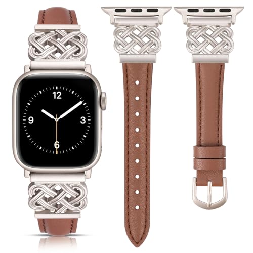 コンパチブル Apple Watch バンド 本革製 アップルウォッチベルト レディース 交換バンド 42mm/44mm/45mm/46mm49mm対応 長さ調整可能 おしゃれ 可愛い Apple Watch Ultra 2/Ultra/Series 10