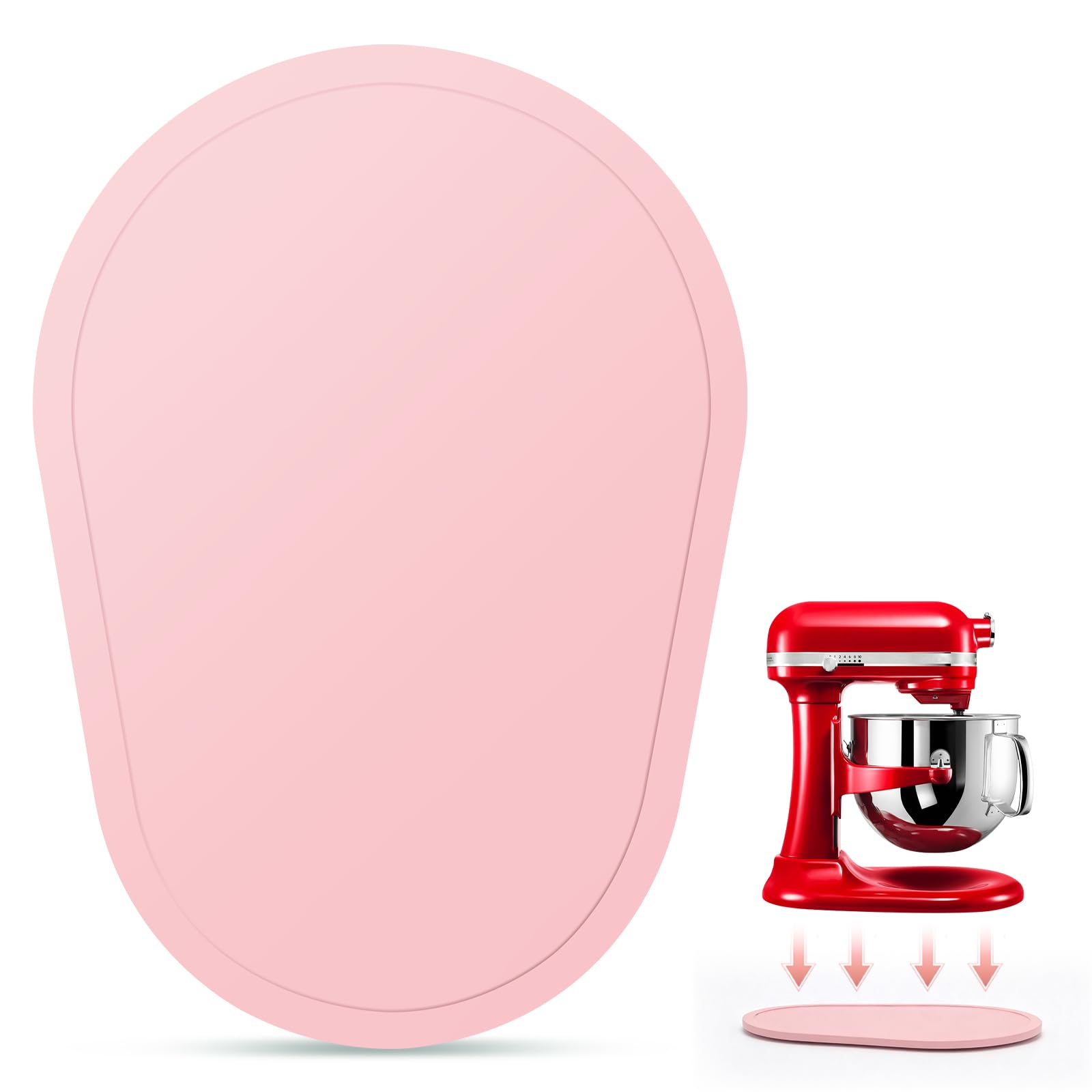 Mixer Slider for Kitchen Aid 5-8 Qt Bowl Lift Stand Mixer, Pink