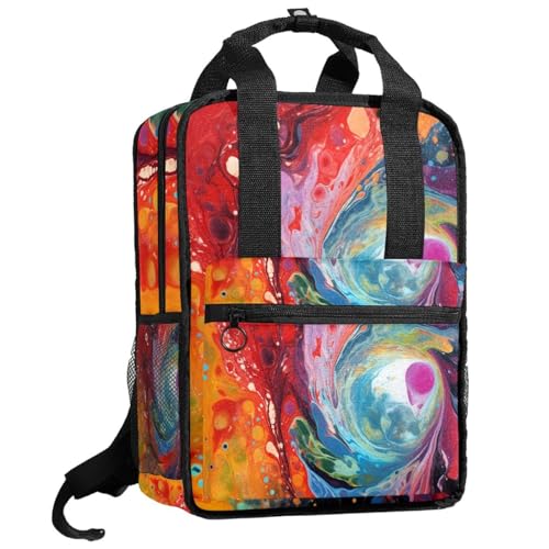 Sac à dos peinture aquarelle abstraite colorée artistique et urbain