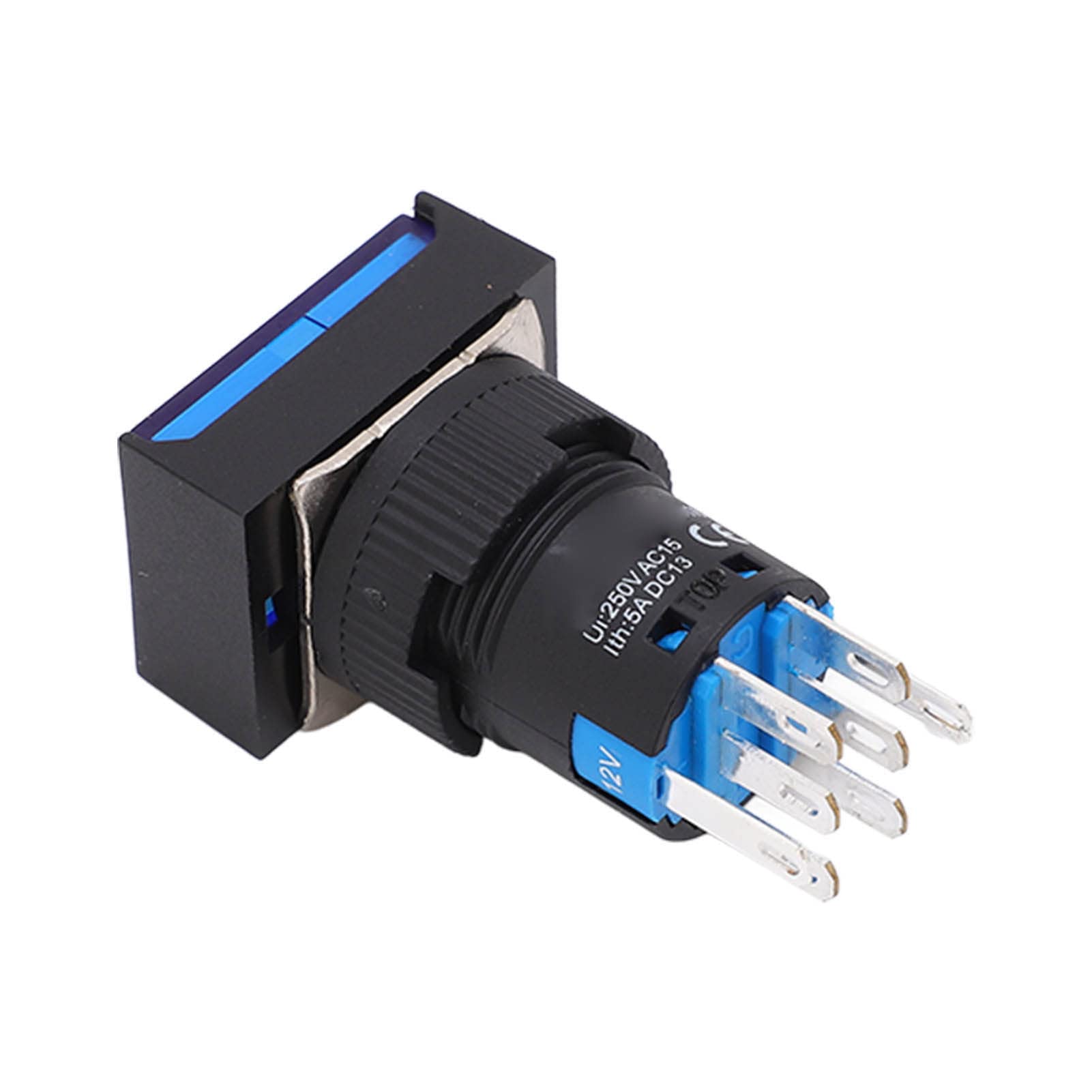 Pulsante di controllo industriale, resistenza agli urti Autobloccante Corrente di lavoro 5A Lunga durata AC DC12V Interruttore a pulsante professionale for l'industria for macchine utensili Accessori