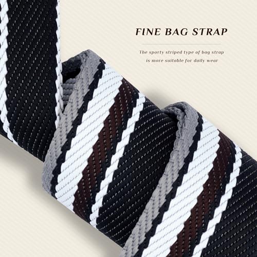 Image of chushui Woven Stripe Purse Straps,Replacement Crossbody Wide Shoulder Adjustable Strap for Bag Handbags