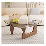mesa comedor cristal base madera Resistente a los arañazos y segura: la mesa de centro de cristal tiene bordes diseñados con elegantes líneas curvas para evitar arañazos, por lo que es especialmente adecuada para hogares con niños, asegurando seguridad y durabilidad.