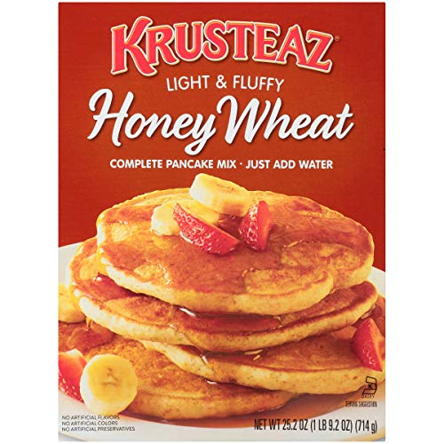 Krusteaz Light & Fluffy Honey Wheat Complete Pancake Mix, 30-Ounce Boxes (Pack of 4)