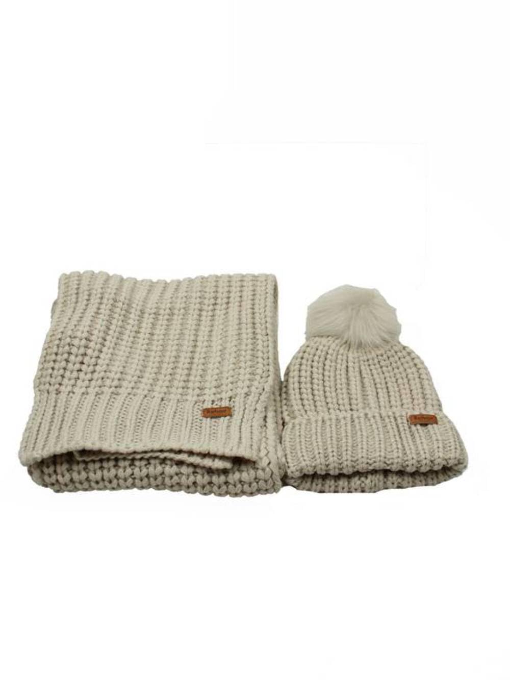 Barbour Women's Pearl Saltburn Beanie & Scarf Gift Set