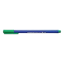 STAEDTLER 10 penne di colore verde Triplus Color, colore brillante lavabile, ideale per bambini, fusto triangolare ergonomico, punta 1.0 mm, 323-5