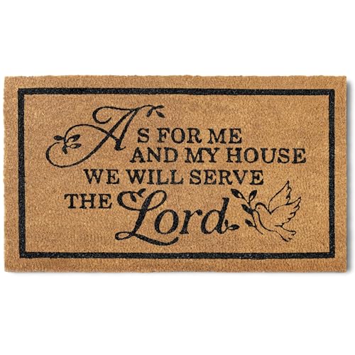 As for Me and My House We Will Serve The Lord Door Mat 30x17 Inch Coir Mat