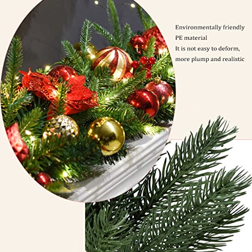 Couronne de Noël artificielle avec lumières intégrées au feuillage dense - 2