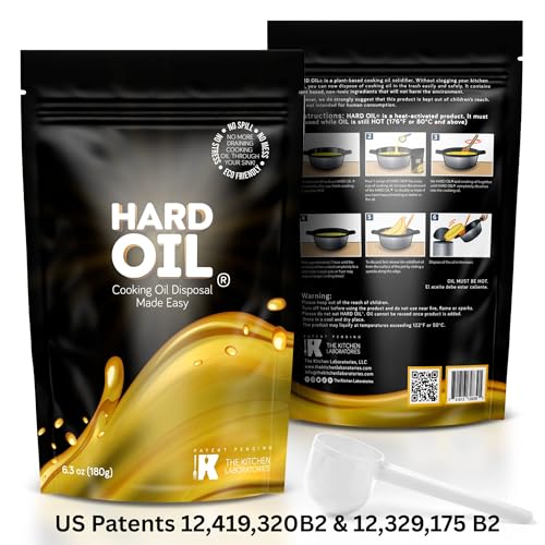 Image of HARD OIL Solidifies Up to 18 Cups of Cooking Oil Patent-Pending Cooking Oil Solidifier Hardener Powder