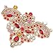 2 Pezzi di Toppa da Cucire con Perle finte, Adesivo con Strass, Applique per Vestiti, per Cappello da Borsa con Scarpe Eleganti(08 Rosso)