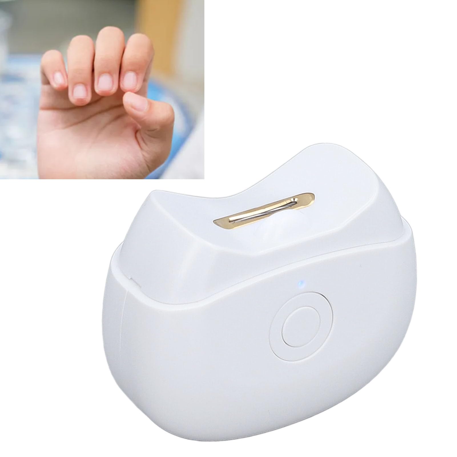 Automatic Electric Nail Trimmer, Safety Rechargeable Fingernail Cutter for Adults and Babies, Efficient Nail Grinding Feature with USB Charging (Style 3)