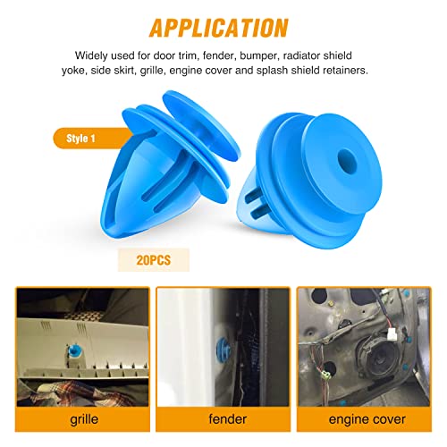 Image of GOOACC 120PCS Car Bumper Retainer Clips & Fasteners Rivet Kit for Toyota
