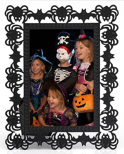 MIMOSA MOMENTS 4x6 Halloween Black Spider Metal Picture Frame