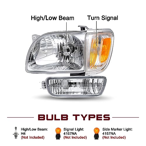 Image of JSBOYAT Headlight Assembly for 2001-2004 Toyota Tacoma CSL + BL